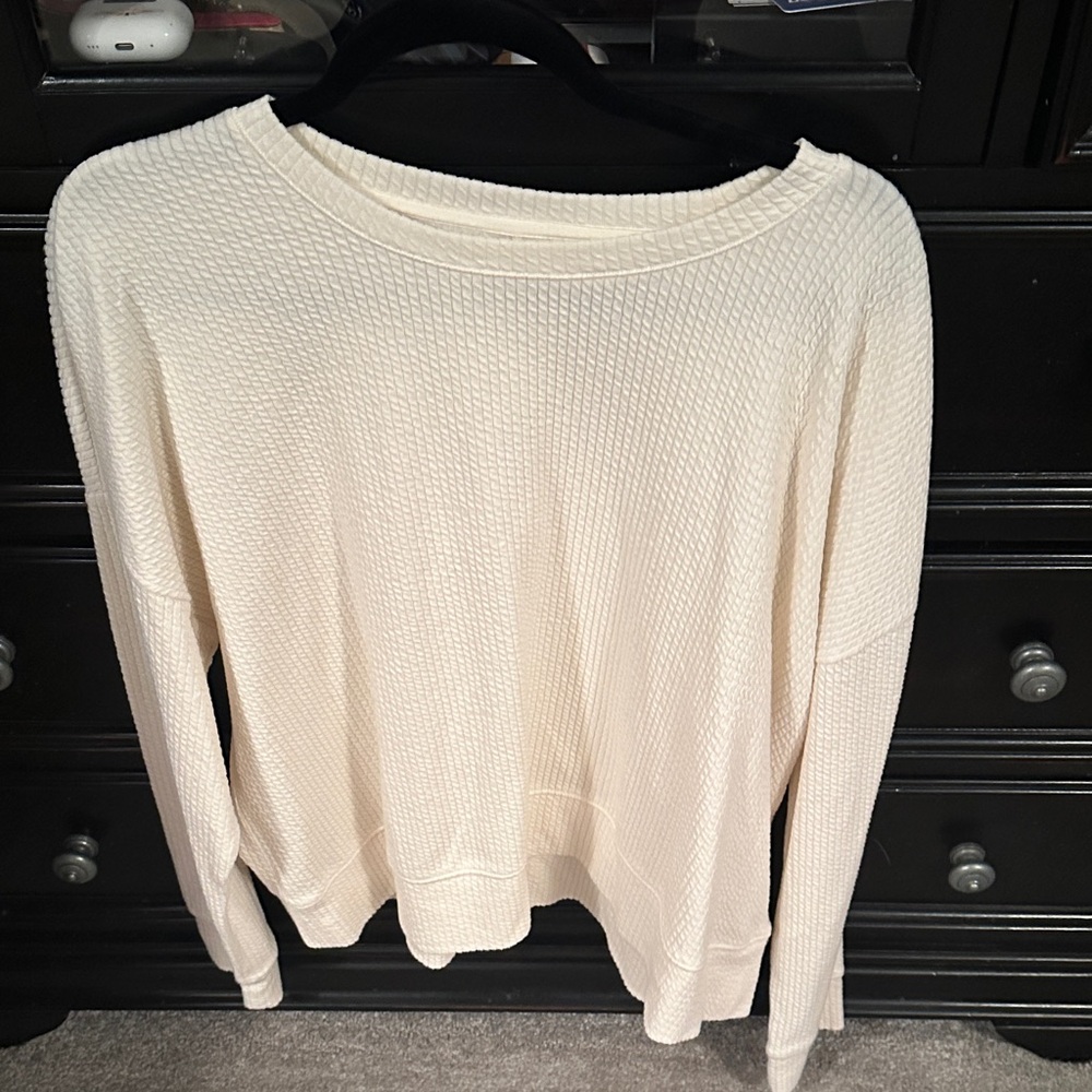 Callaway White Textured Sweatshirt